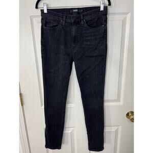 Hudson Denim Barbara Super Skinny Washed Black High Rise Jean size 26